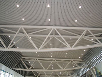 Dobner metal ceilings in sofia airport in bulgaria